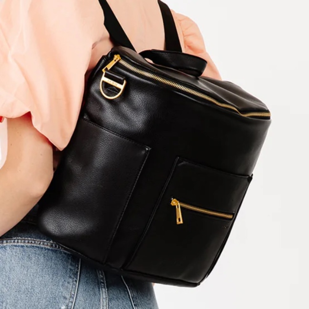 Black Fawn design diaper backpack